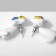 Earrings "cats", white color