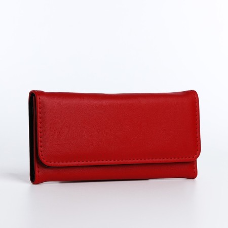 Women's wallet on magnet, red color