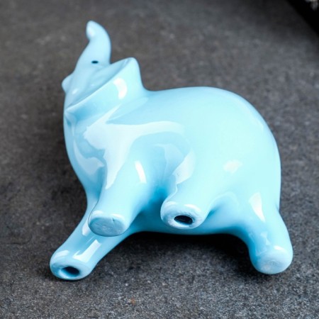 Pot "Elephant Gideon" Blue, 14.5x7.5x12cm-5
