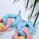 Earrings Plastic "Chain" gradient is mixed, colored
