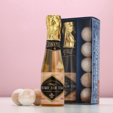 New Year. New Year's gift set, shower gel 250 ml and bath bombs 5x40 g, champagne aroma