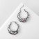 Earrings with rhinestones "Shine of evening" border, red color in silver