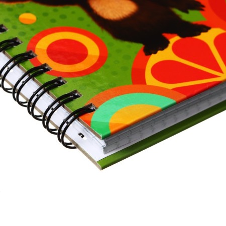 Note book A6 96 sheets on the crest, multi-bullets "Cheburashka", solid cover, glossy lamination-2