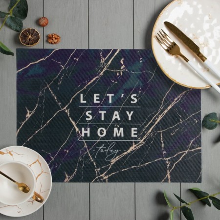 Napkin on the table "Stay Home", PVC, 40x29 cm
