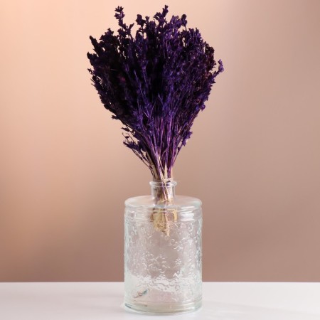 Set of dried flowers "chandra", banch length 40 (+/- 6 cm), purple