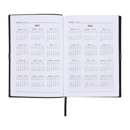 Dated diary 2025, A5, 176 sheets of Escalada, soft cover cover, pancake embossing, liesse, block 70 g/m2, black-9