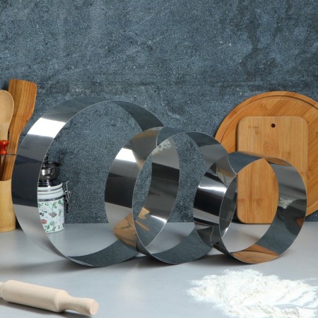 A set of baking forms and calculation "Circle", D-30, H-8.5 cm, 3 pcs