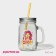 Glass jar with a lid and tube of the share "Comic", 450 ml, 10 × 7.5 × 13 cm,
