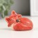 Souvenir Ceramics "Sleeping red fox" 4.4x4.7x6.6 cm