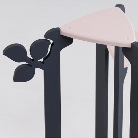 Standing Column for Flower Flower Flora 49x54x40 cm, gray-pink-1