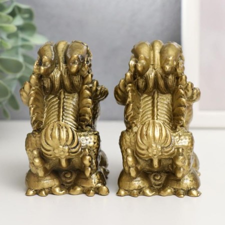 NECSK Polystone "Piyao" for bronze set 2 pcs 9x5.3x8.5 cm-3