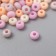 Glass beads 8/0 "Marshmallo. Matte. Melange. Ash-pink" 10 g