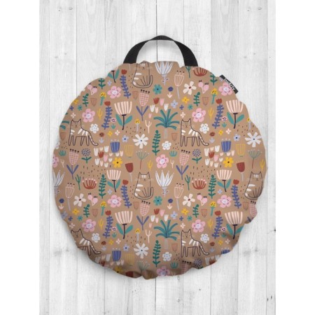 Pillow Sidushka "Drawings of Nature", decorative, d = 52 cm