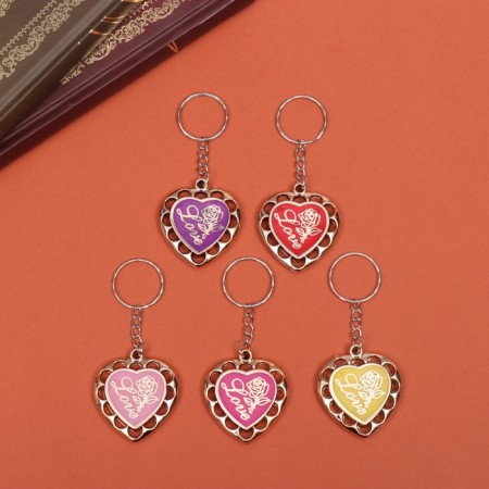 Trick plastic for metal "Heart with openwork rose" mix 4x4 cm