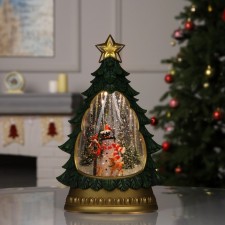 Фигура светодиодная «Новогодние мотивы», 31.2х9.5х20.2 см, музыка, ААх3, USB, свечение тёплое белое