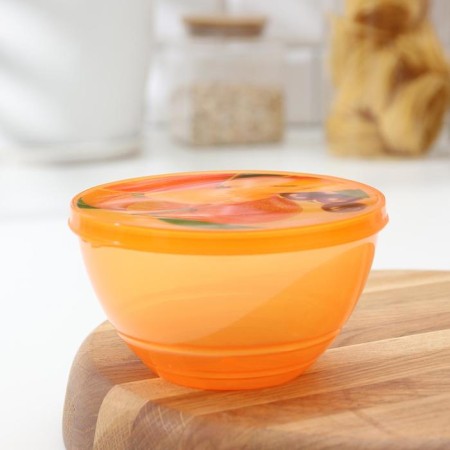 Container Plastic food shade "Juicy fruit", 500 ml, color mix
