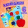 Wax pencils "apples", set of 6 colors