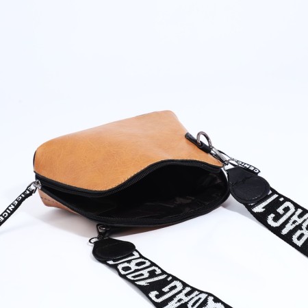 Cross-Bodi Bag on a zipper, brown color-6