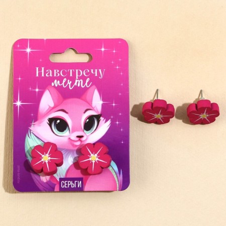 Earrings "Flowers" 6x9 cm-1