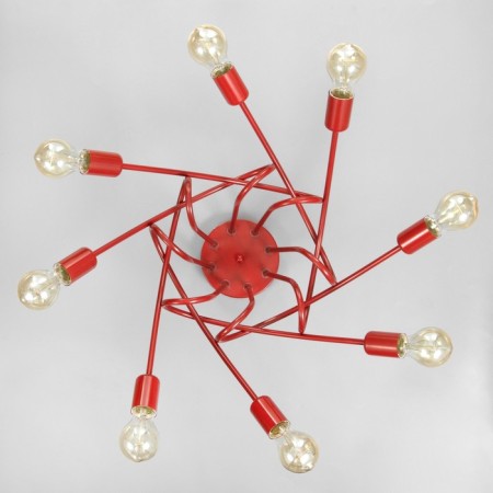 Causte "Knot" E27 8x40W red 97x97x48 cm Bayerlux-3