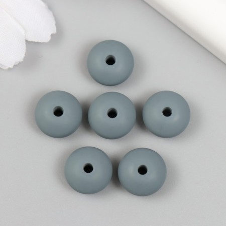 Busina silicone "flattened" dark gray d = 1.2 cm-1