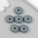 Busina silicone "flattened" dark gray d = 1.2 cm
