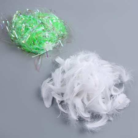 Set for creativity and decor "Features of white + filler", green color-1