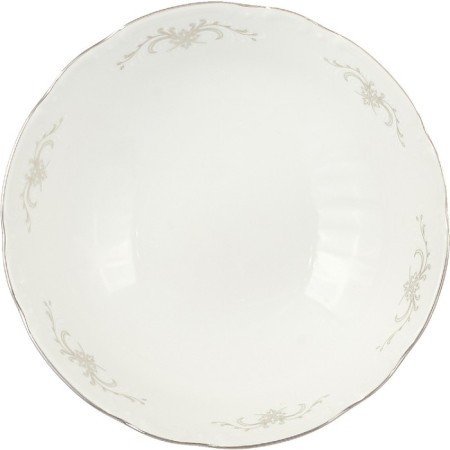 Constance salad bowl, decor "Gray ornament, Platinum layout", 16 cm-1