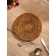 Rug -heading lane round rattan, 20x20x0.5 cm