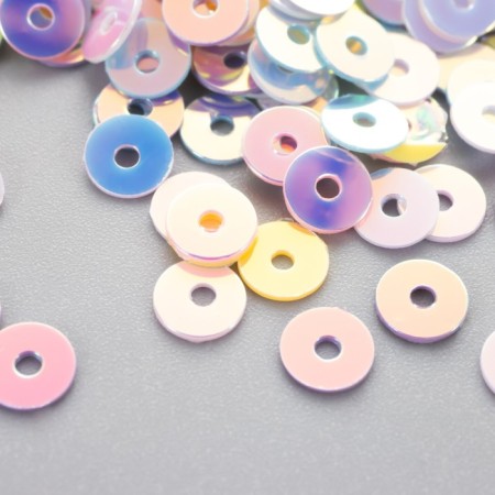 Sequins "flat. Brill of gold. Tender rainbow" set of 10 g D-4 mm-1