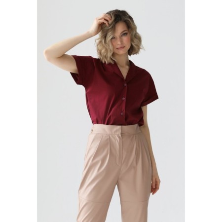 Women's blouse with a strong collar and lapels, size 46-4