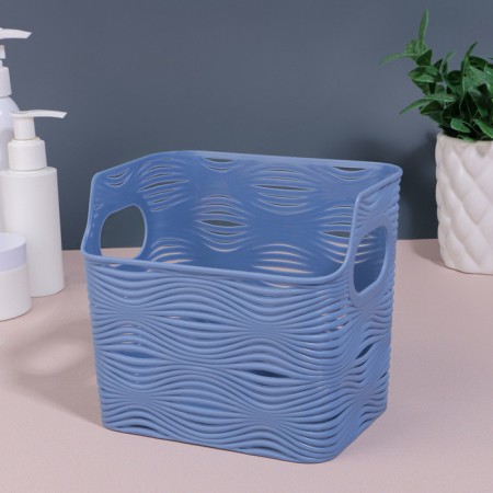 Organizer for storage "WAVE", with handles, 1 section, 13 × 9 × 11.5 cm, color mix-2