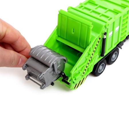 Metal truck "KAMAZ" City Services ", scale 1:38, inertia, light and sound-5