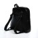 Women's backpack made of artificial leather with lightning, 2 pockets, black color
