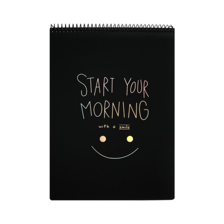 A4 sketchbook, 30 black sheets on the crest, Smile, solid substrate, density 110 gr., Mix-2
