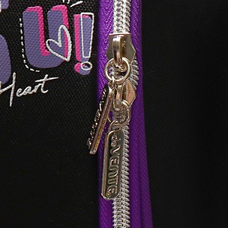 Frame backpack 35 x 27 x 13, Devente Junior 14l, Anime Girl, black/purple + keychain 7033400-8