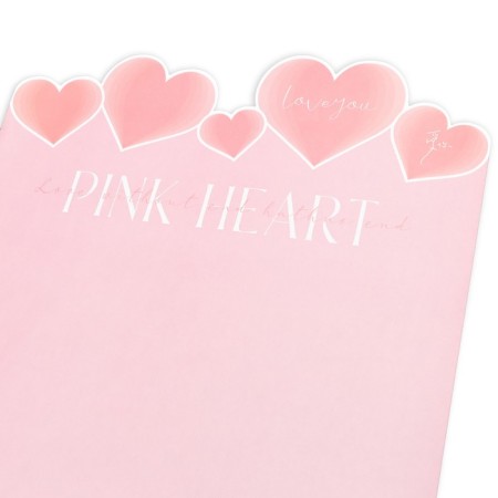 Figure paper for flowers 70g., "Hearts", 50x35cm, pink-2