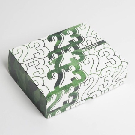 Confectionery packaging, box "February 23", 17 x 20 x 6 cm