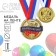 School medal for graduation "graduate", on tape, gold, metal, d = 5 cm