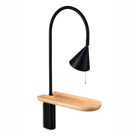Sconces st. SL1802.401.01. Amiro. 1x60 watts, E27, 18x80 cm, black color-4