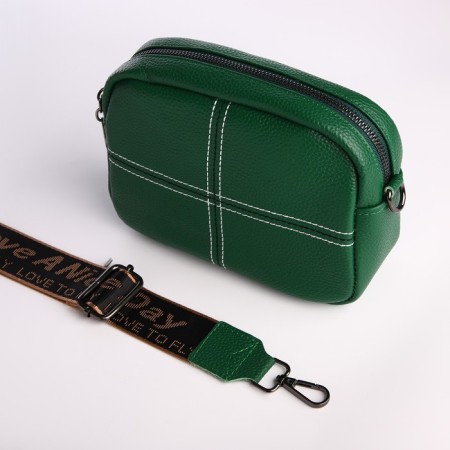 Women's bag with lightning, green color-6