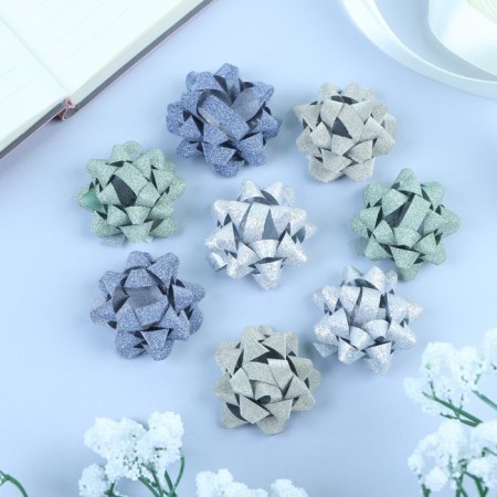 Bant star No. 3.5, packing 8 pcs., With sparkles, mix