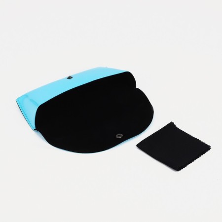 A case for glasses on the button, the color is blue-2