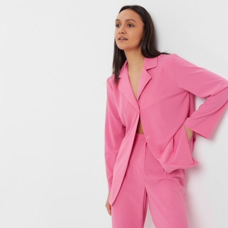 Women's costume (jacket, trousers) minku: Green Trend Bright pink color, size 44-1