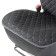 Frame caps for the front seats Car Performance, 2 pcs, alcantara, rhombus, black and gray