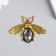 Decor for creativity metal, rhinestones "fly" gold set 2 pcs 3.5x4.7 cm