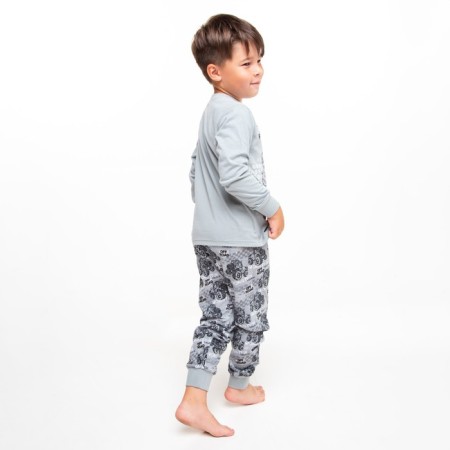 Pajamas for a boy, gray color, height 122 cm-3
