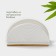 Porcelain napkin on the bamboo stand Bellatenero, 14.5 × 6.5 × 8 cm, white color