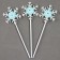 Set for decorating the Cake "Snowflakes", 3 pcs., Blue color
