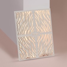 Zebra nail stickers, foil, pink gold color
